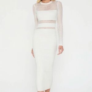Elegant White Midi Dress